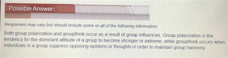 Compare and contrast group polarization and groupthink.-example-1