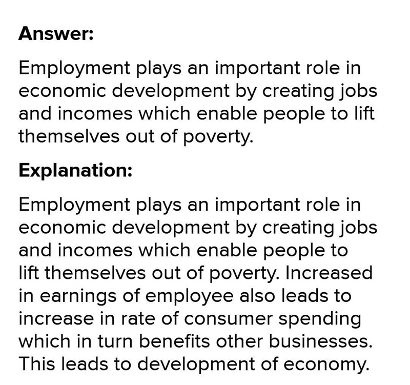 Prepare a dialogue on the topic "Employment is the key to development."​-example-1