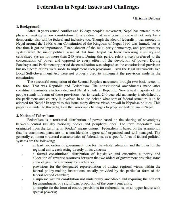 What are the challenges of federalism​-example-1