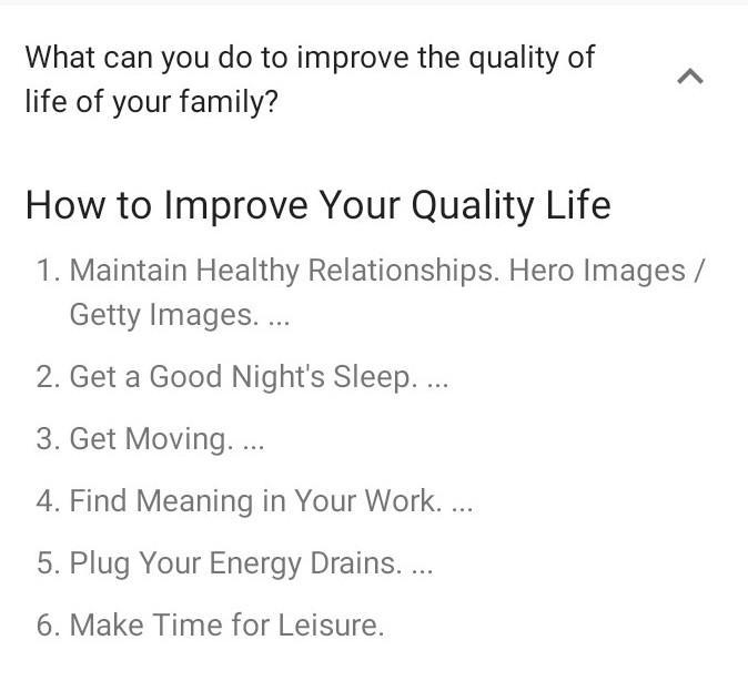 What could be your contribution for improving quality of life of your family?​-example-1