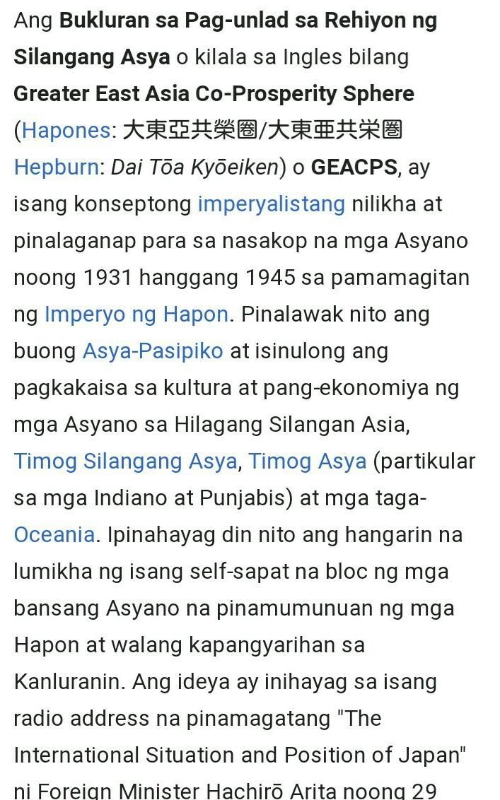 1. Ang Greater East Asia Co-Prosperit Sphere ay patakaran ng bansang?​-example-1