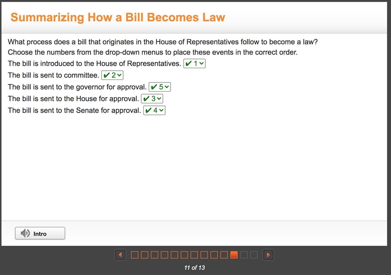 What process does a bill that originates in the House of Representatives follow to-example-1