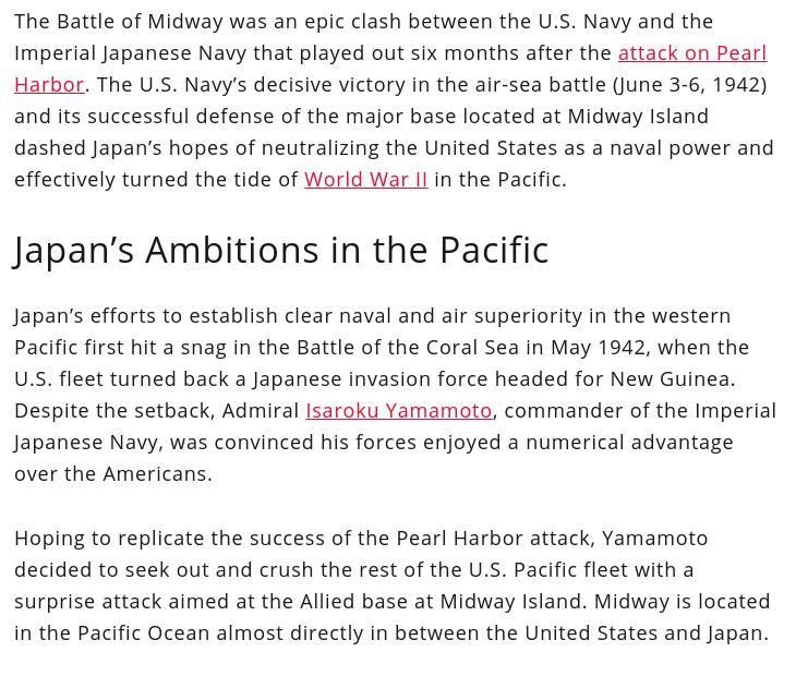 The Battle of Midway was a turning point in the Pacific because its outcome A forced-example-1