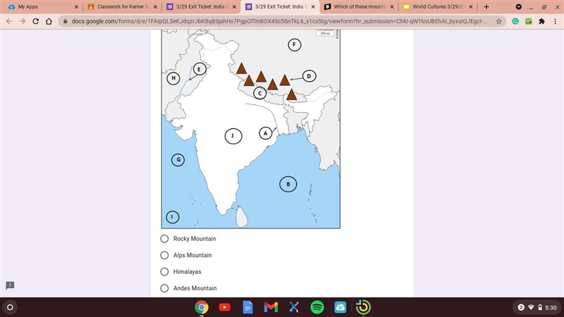 Which mountain range is D represent? PLZ HELP ME ITS DUE IN 3 HOURS-example-1