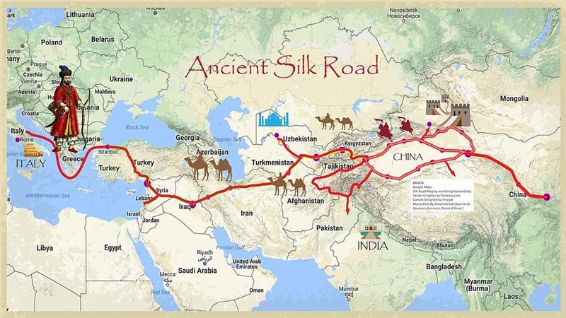 Describe your virtual trip on the Silk Road.-example-1