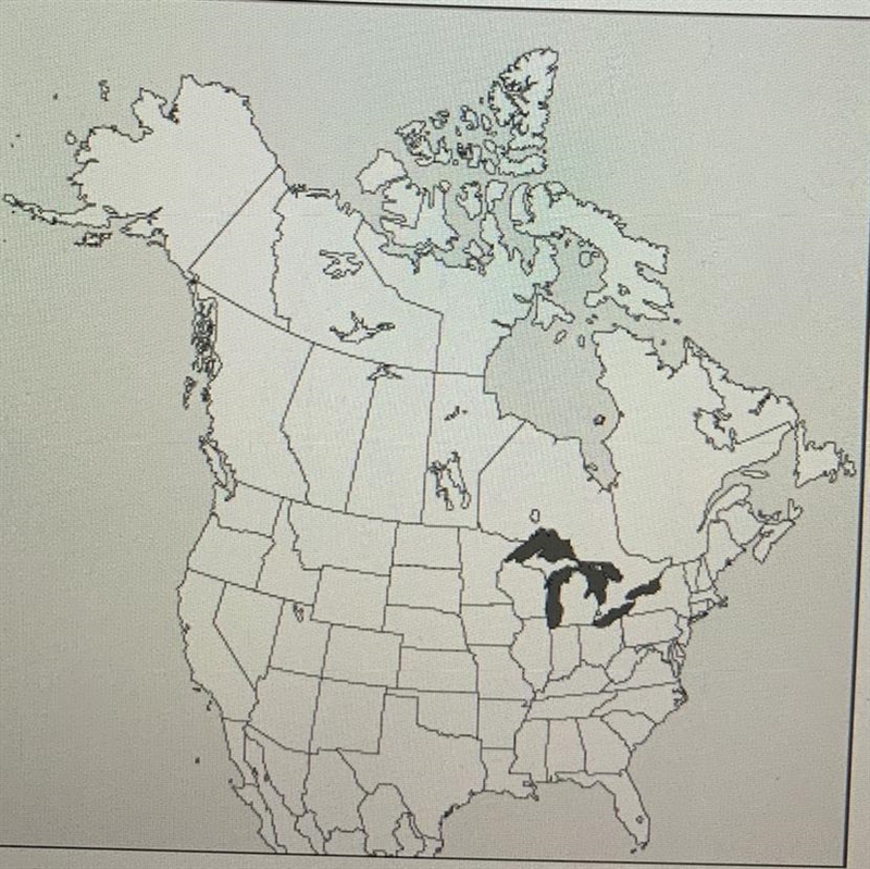 What geographic feature is shaded on the map? ОА the Gulf of Mexico Ов the Canadian-example-1