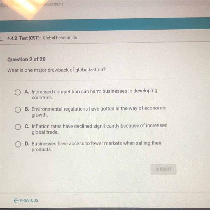 What is one major drawback of globalization?-example-1