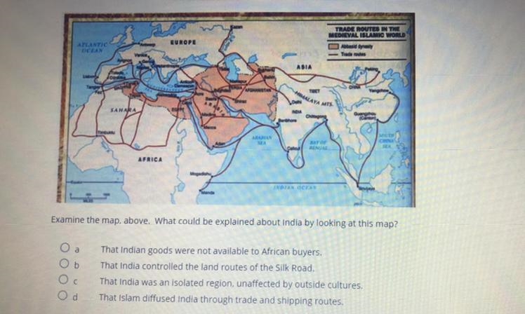 What could be explained about India by looking at the map?-example-1