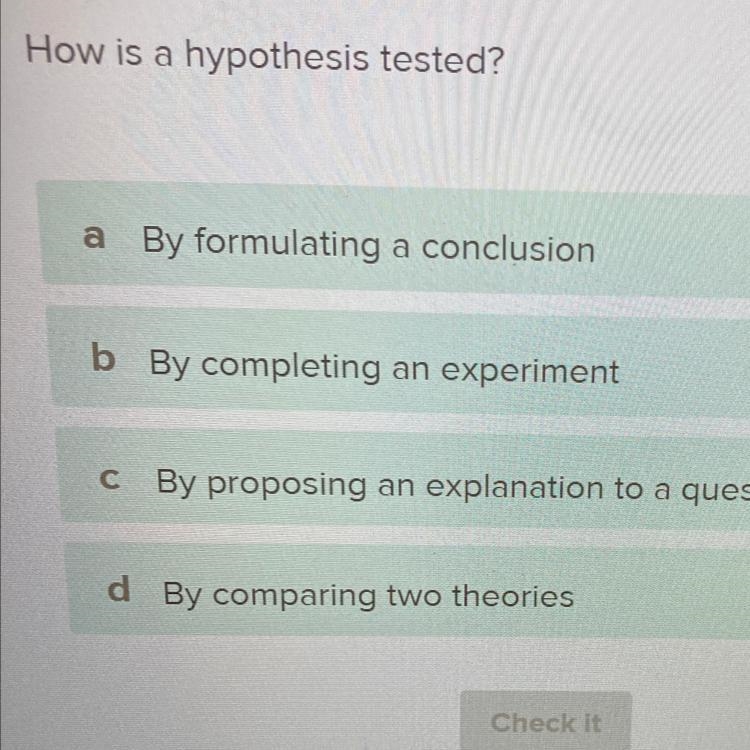 How is a hypothesis tested answer fast plz-example-1