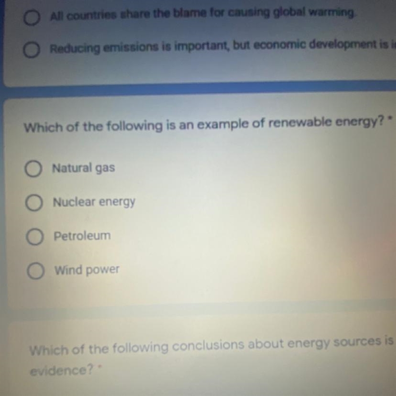 Which of the following is an example of renewable energy-example-1