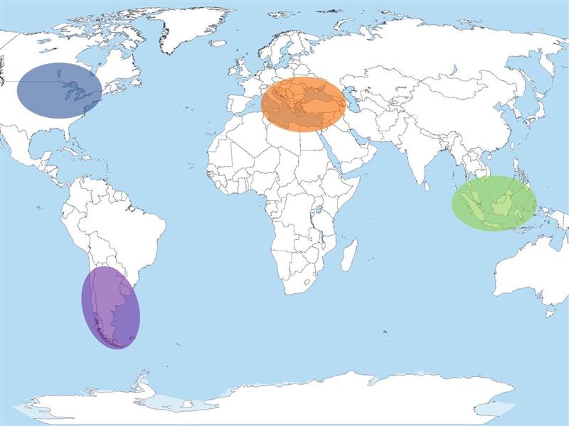 HELPPPPPPPPPP Which section on the map marks the location of at least three major-example-1