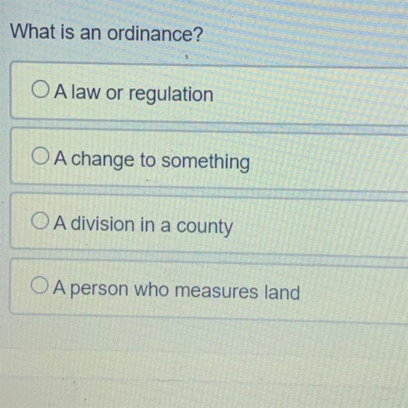 What is an ordinance? (Help ASAP)-example-1