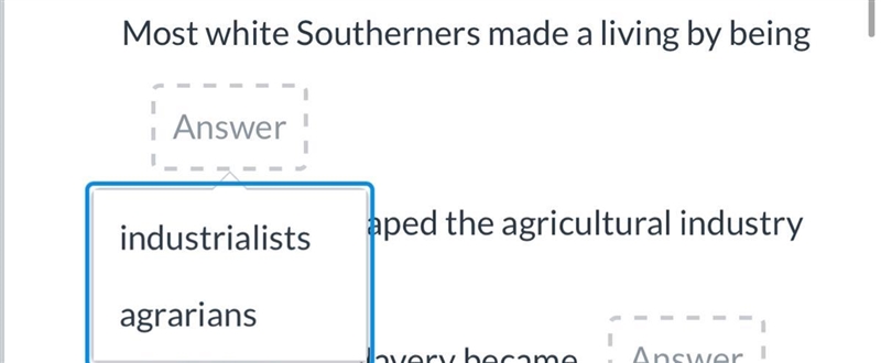 Most white Southerners made a living by being-example-1