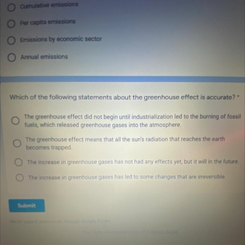 Which of the following statements about the greenhouse effect is accurate?-example-1