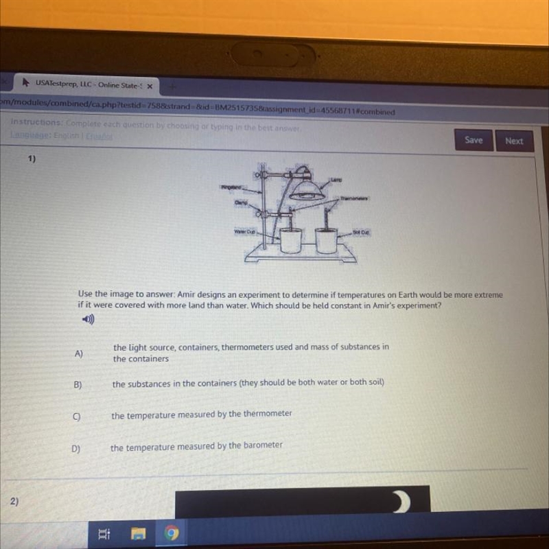 USATestprep, LLC - Online State x + nodules/combined/ca.php?testid=758&strand-example-1