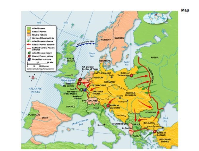 What nations made up the Allied Powers? What nations made up the Central Powers? What-example-1