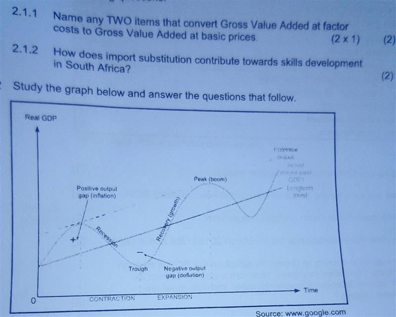 name any two items that convert gross value added at factor costs to gross value added-example-1