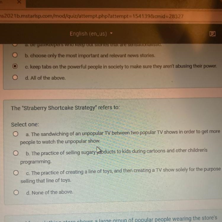 The "Straberry Shortcake Strategy" refers to-example-1