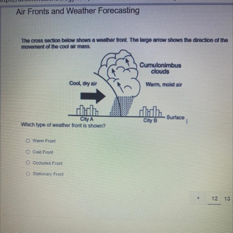 Which type of weather front is shown-example-1