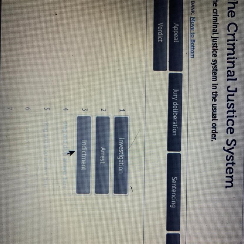 Save Submi Steps in the Criminal Justice System Place the steps in the criminal justice-example-1