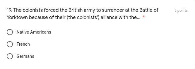 The colonists forced the British army to surrender at the Battle of Yorktown because-example-1