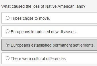 What caused the loss of Native American land-example-1