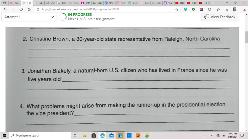 The Presidency please answer (no Links)-example-1