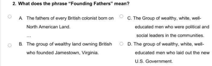 What does the phrase ''Founding Fathers'' mean?-example-1