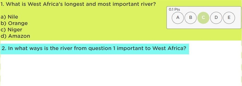 In What ways is the river from question 1 important to West Africa-example-1