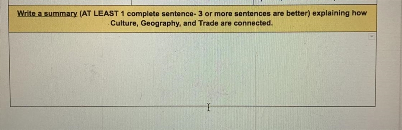 How are culture,geography and trade connected!?-example-1