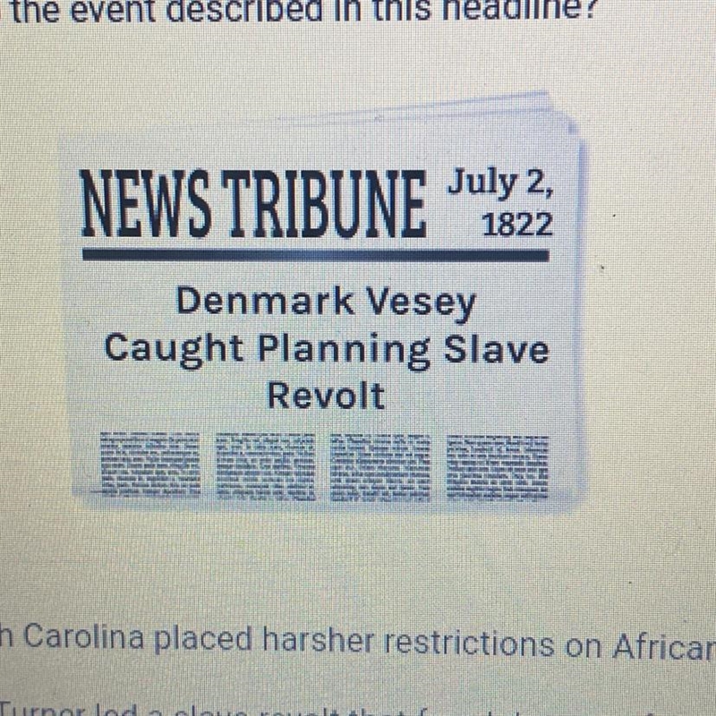 HELP FAST PLS What action led to the event described in this headline? NEWS TRIBUNE-example-1