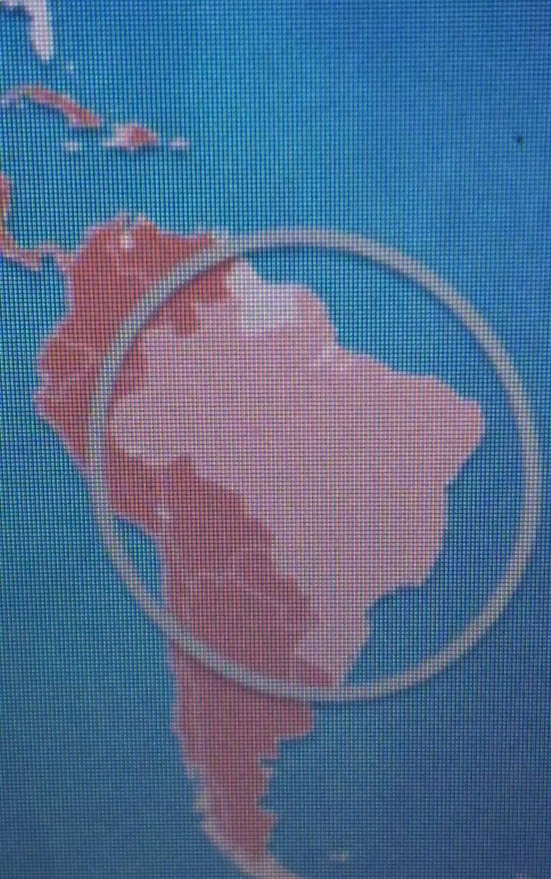 Which country colonized the region that is highlighted and circled on the map above-example-1