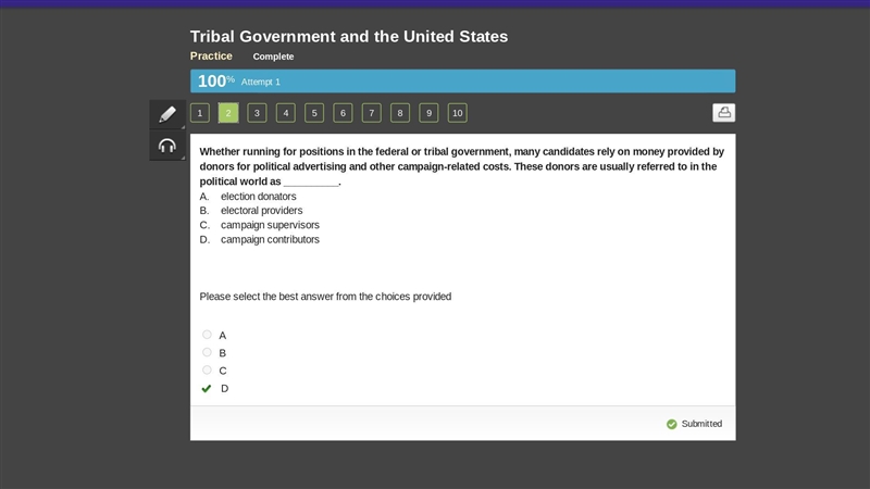 Whether running for positions in the federal or tribal government, many candidates-example-1