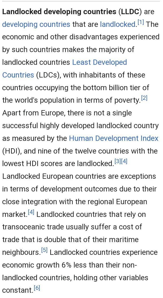 Why Europe landlocked countries are more developed than Asian landlocked countries-example-1