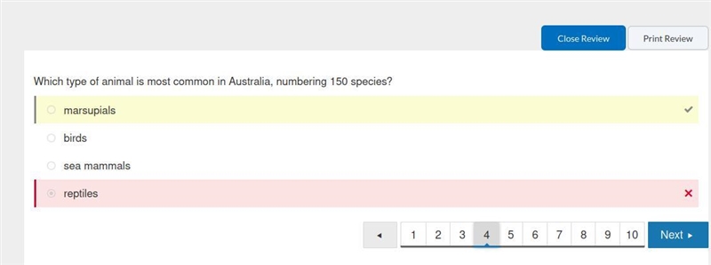 Which type of animal is most common in Australia, numbering 150 species? 1. Reptiles-example-1