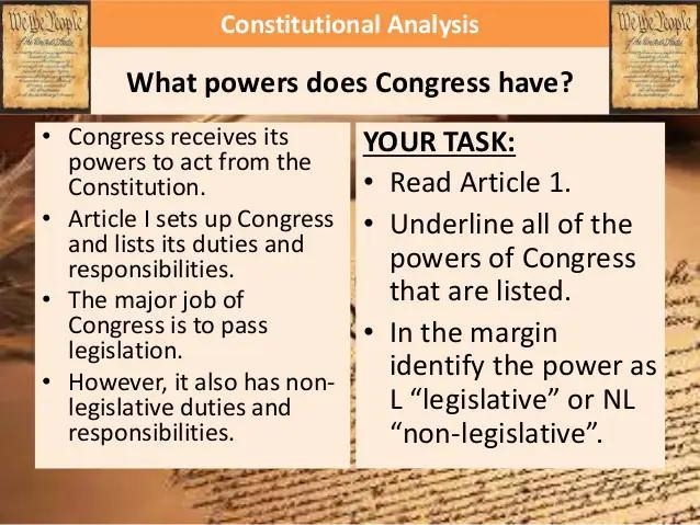 What are expressed powers in Congress? Group of answer choices powers that follow-example-1