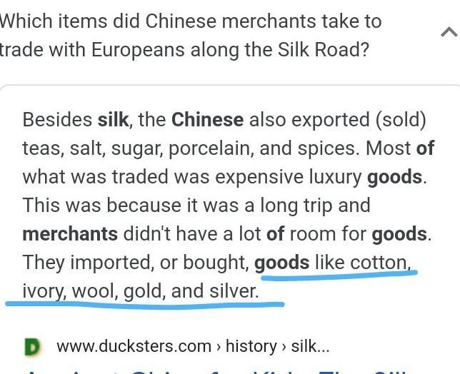 Which item did China want from European regions when it traded? A) spices B) wool-example-1