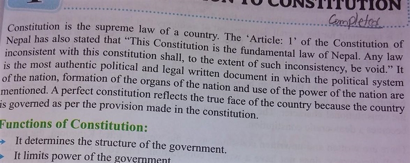 What is constitution mention importantance of a constitution​-example-1