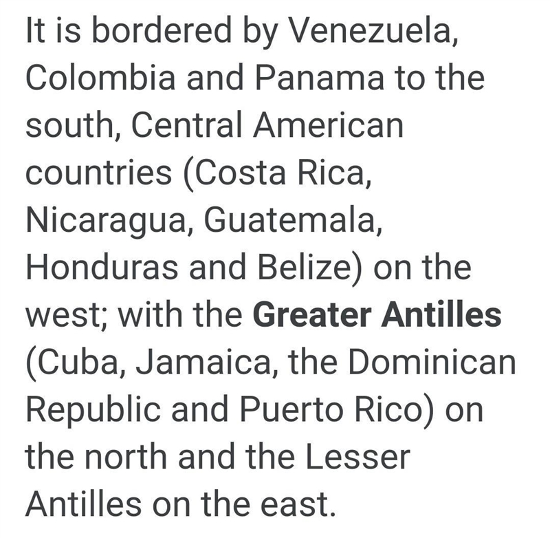 1.name the lsland that is completely surround by the caribbean Name two continents-example-1