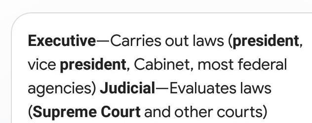 Select the correct answer. How does the main function of the executive branch differ-example-1