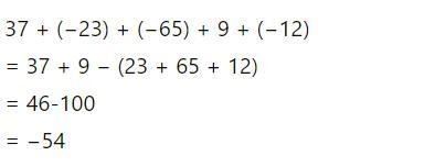 (ii) 37 + (-23) + (-65) + 9 +(-12)​-example-1