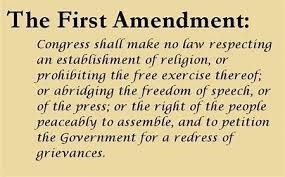 Which amendment is mostly about freedom of religion, speech, press, petition and assembly-example-1