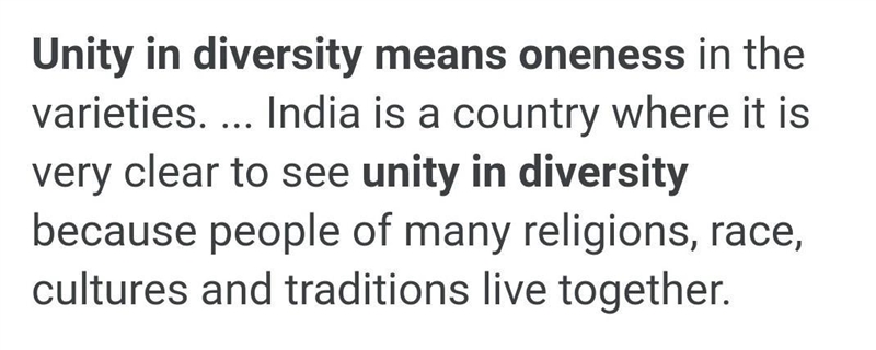 What do you understand by unity in diversity?​-example-1