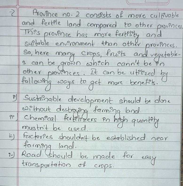 Province No. 2 consists of more cultivable land compared to other provinces со and-example-1