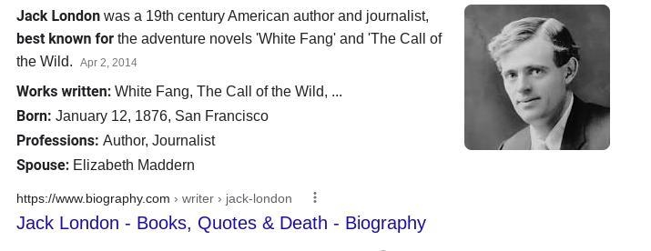 What is Jack London famous for? A. The architect of a city in England. B. A novelist-example-1