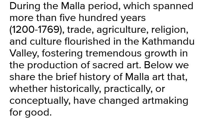 The art of Nepal today belong to the Malla period​-example-1