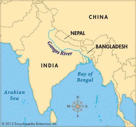 Which number represents the Ganges River? A). 1 B). 2 C). 3 D). 4-example-1