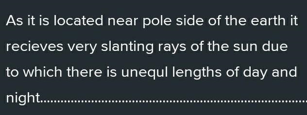 Why are there unequal lengths of day and night in the tundra region ?-example-1