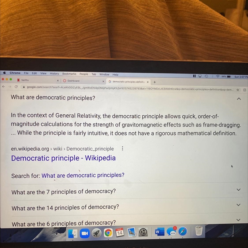 Define the Democratic principles ​-example-1