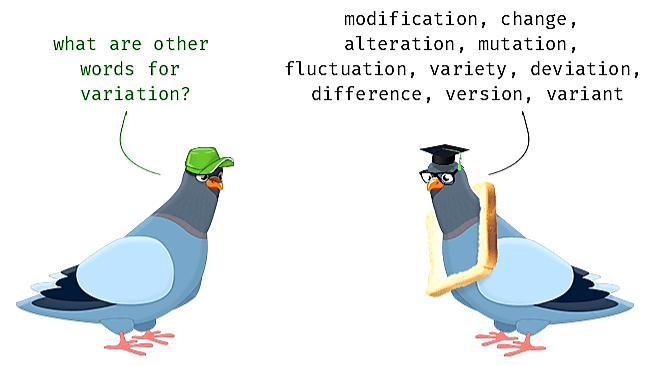 Which word is a synonym for the word variation-example-1